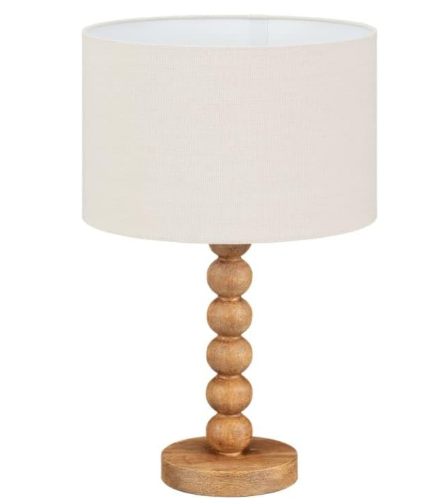 New Stunning Brown Wooden Bobbin Lamp